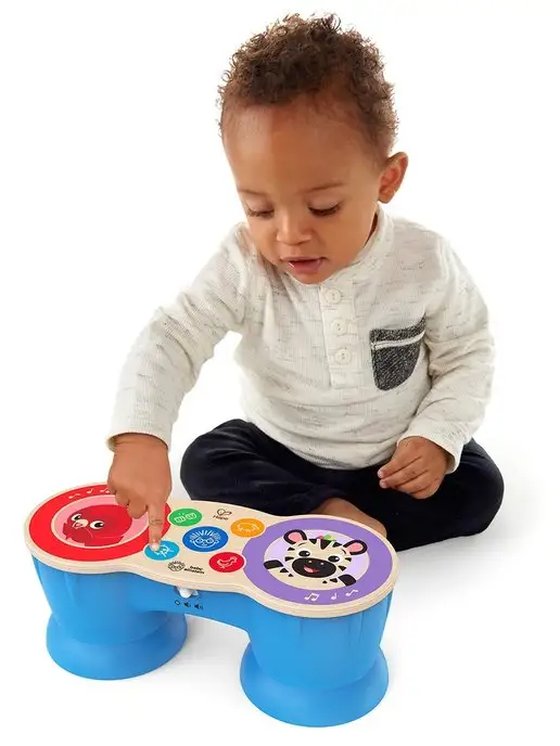 HAPE Музыкальная игрушка Барабан для малышей, сенсорный, голубой, фото 7
