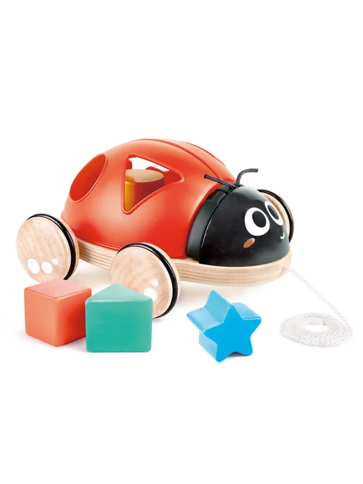 HAPE Сортер Каталка на веревочке Монтессори, черный, фото 7