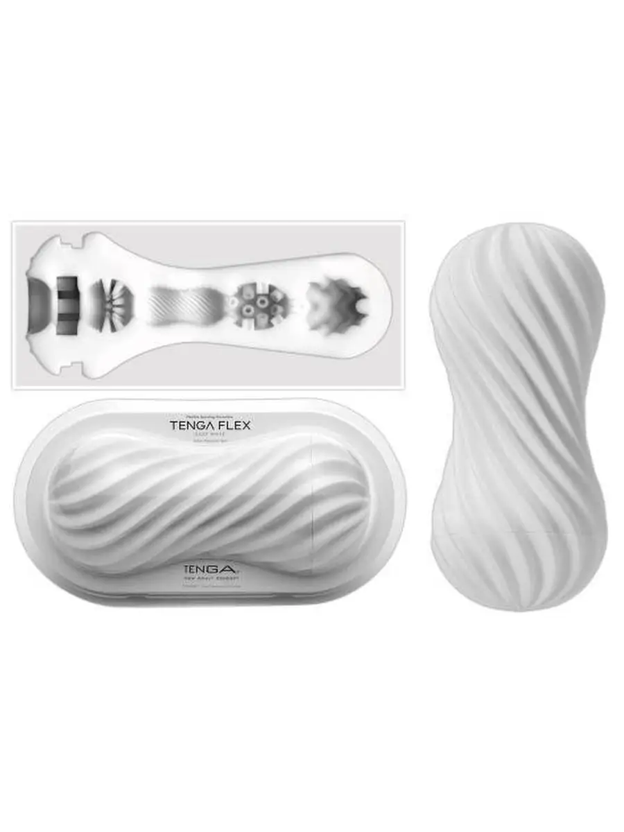 TENGA Мастурбатор мужской тенга для члена мужчин Flex Silky White