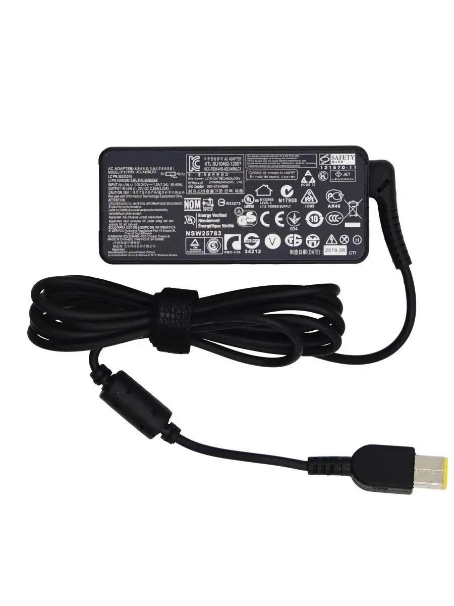 Зарядка для ноутбука Lenovo 20V, 2.25A 45W разъем Flat Up Energy 65100710  купить в интернет-магазине Wildberries