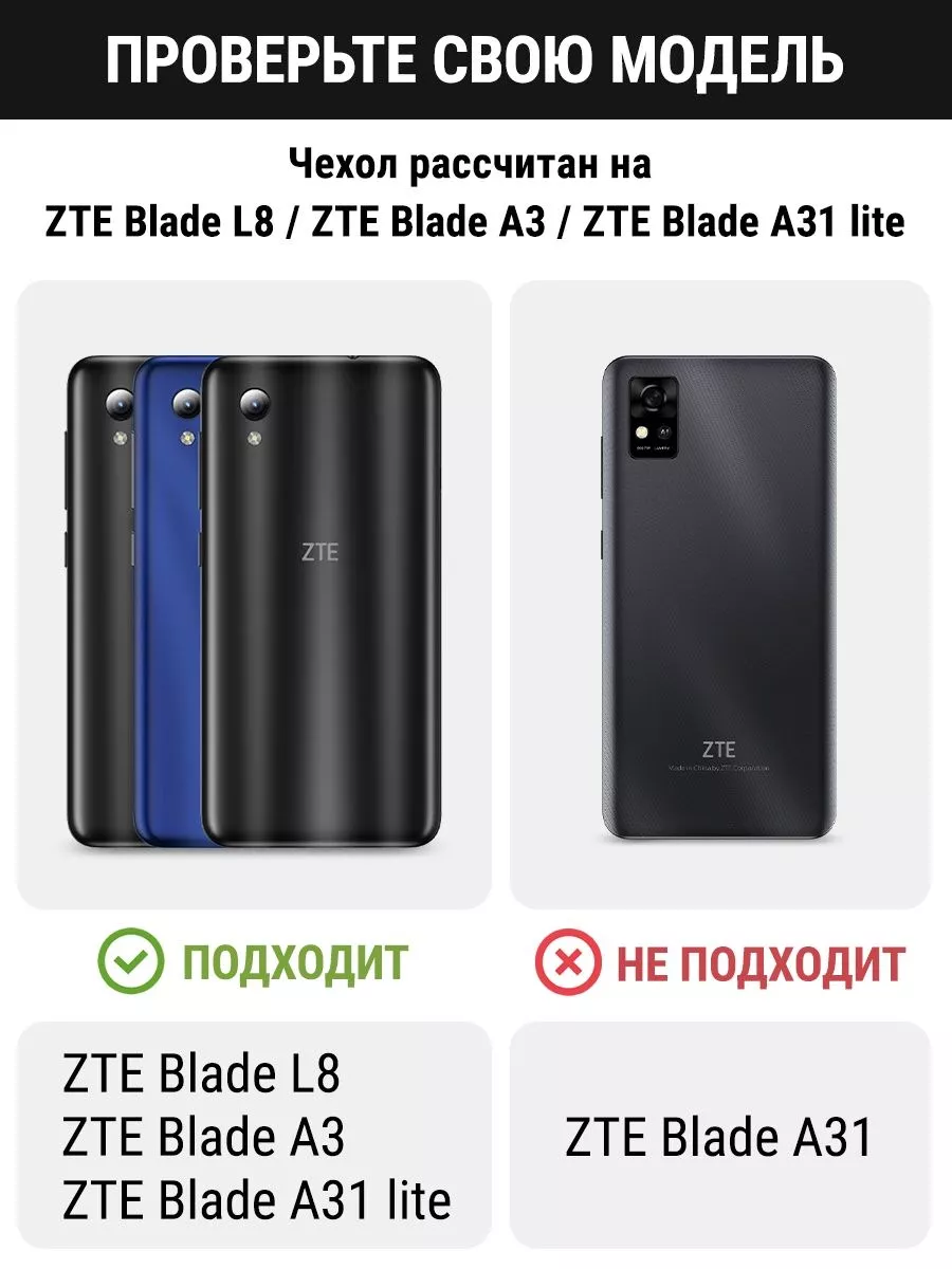 Чехол на ZTE Blade L8 / A3 2019 с рисунком ZTE 65113966 купить за 407 ₽ в  интернет-магазине Wildberries