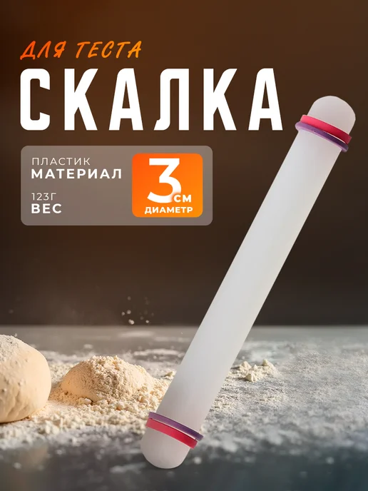 KONFINETTA Скалка кондитерская с ограничителями пластиковая, 23 см, вариант, фото 2