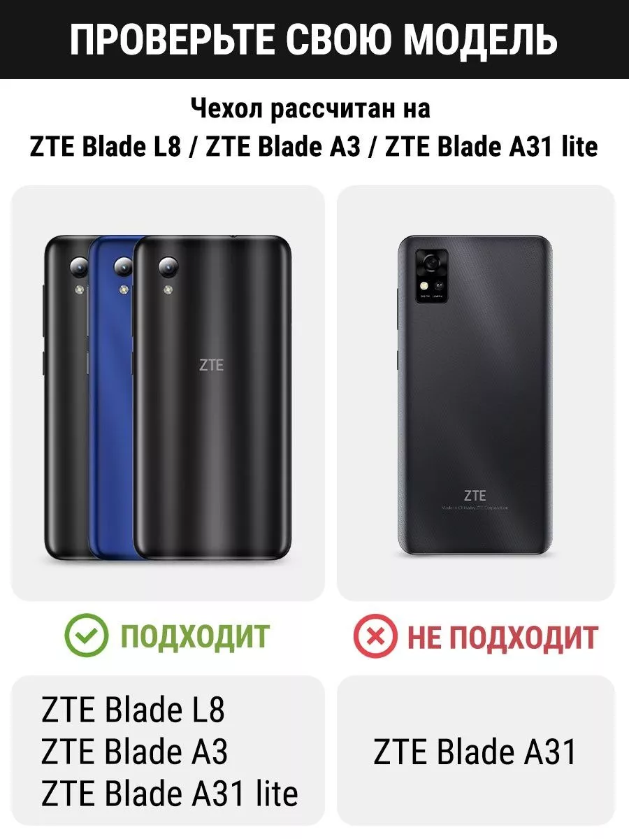 Чехол на ZTE Blade L8 / A3 2019 с рисунком ZTE 65140343 купить за 359 ₽ в  интернет-магазине Wildberries