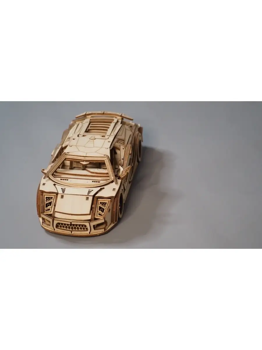 Гоночная машина DeLorean деревянный 3D пазл