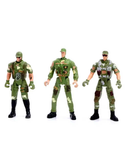 Funny Toys Игровой набор военный самолет с солдатами, зеленый, фото 4