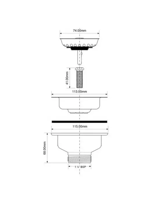 McAlpine Выпуск для мойки шампань, гранит MRSKW7-CPNE, бежевый, фото 2