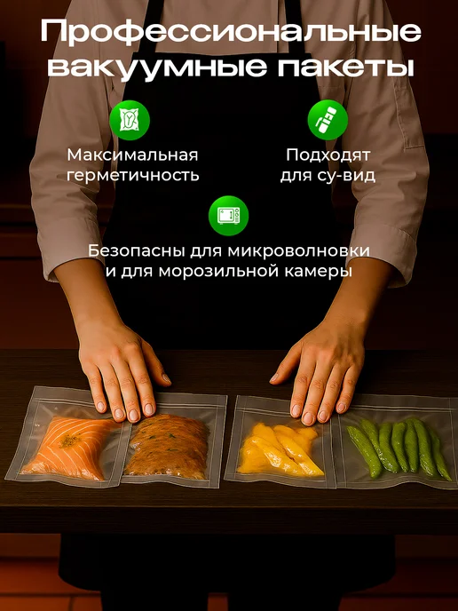 Пакеты для вакууматора рифленые рулоны 5 шт, 5 шт, фото 2