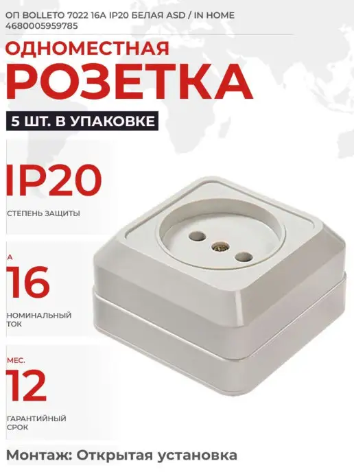 InHome Элегантная и надежная розетка для вашего дома Уп-2шт, 5шт