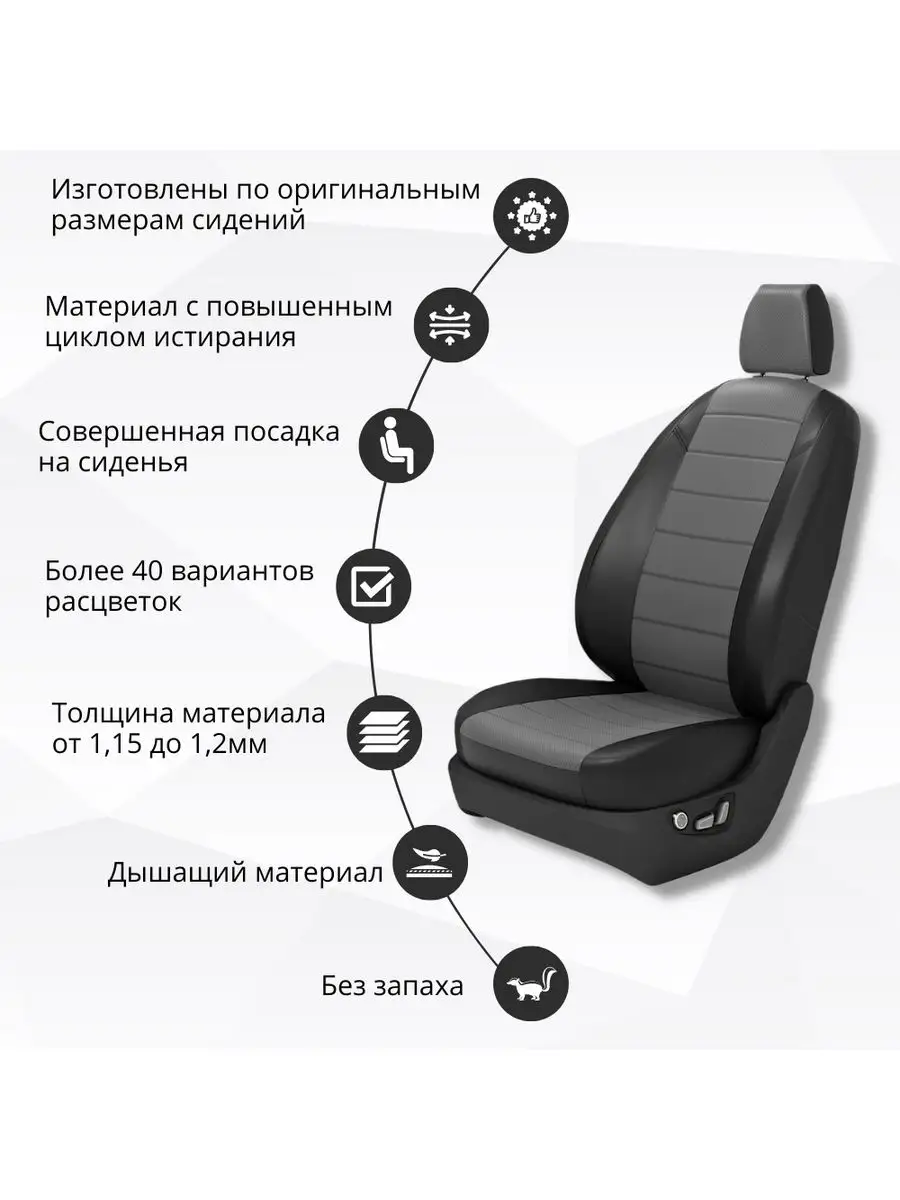 Чехлы на сиденья для Niva Travel/Chevrolet Niva (2002-2019) AutoKot  65355732 купить в интернет-магазине Wildberries