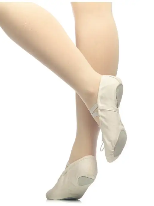 DancePro Балетки для танцев чешки для гимнастики и хореографии, белый