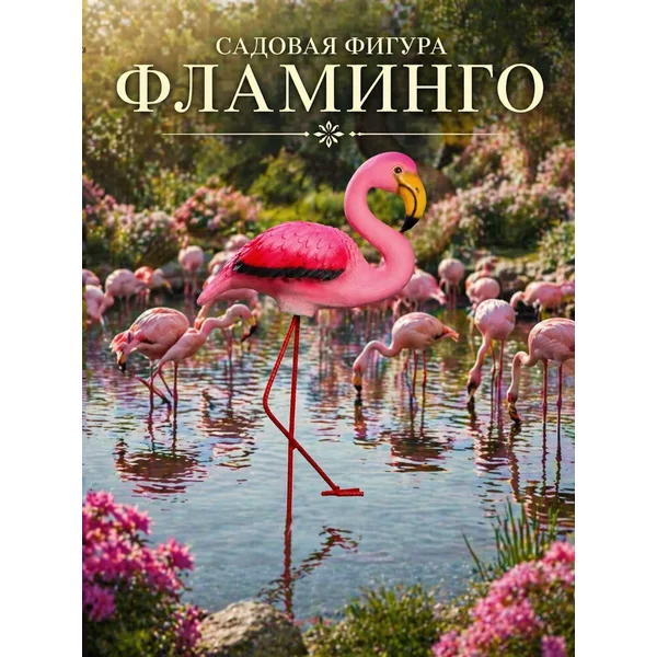 Садовая фигура «розовый фламинго»