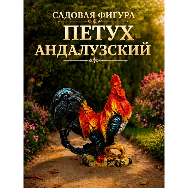 Садовая фигура «Петух андалузский»