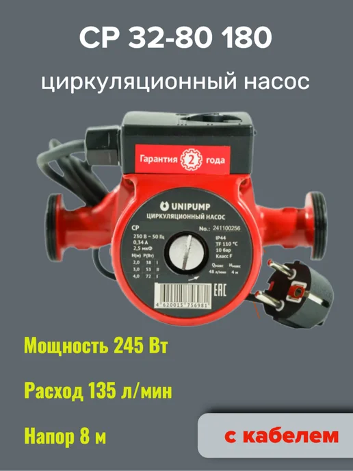UNIPUMP Циркуляционный насос CP 32-80 180, вариант