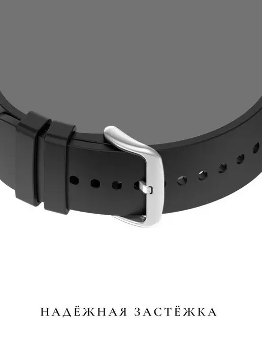 CaseTime Ремешок для смарт часов 20 мм на Amazfit bip GTS 2 3 4 mini, черный, фото 5