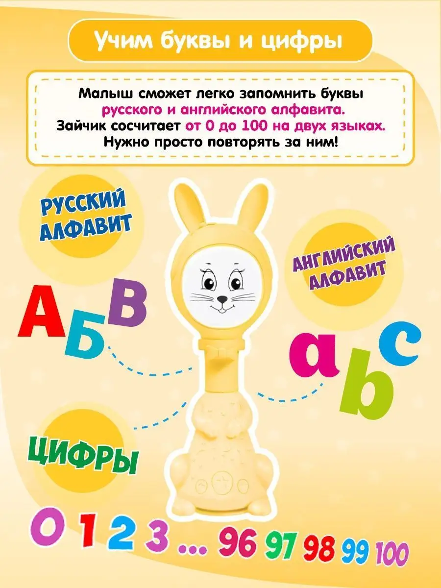 Интерактивная игрушка Зайчик Няня - старая версия BertToys 65592487 купить  в интернет-магазине Wildberries