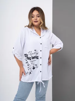 Блузка больших размеров Nazli tex 65594423 купить за 1 520 ₽ в интернет-магазине Wildberries