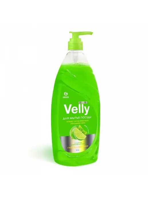 GRASS Средство для мытья посуды Velly Premium лайм и мята, 1 л