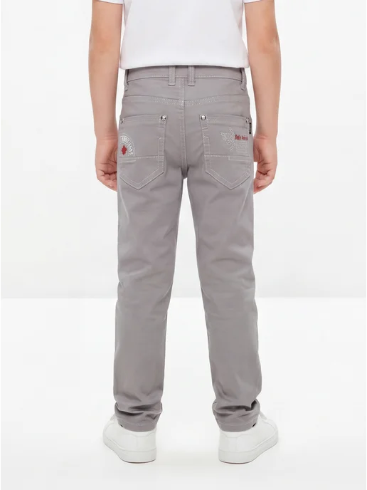 Yuke jeans Брюки летние хлопковые, серый, фото 6