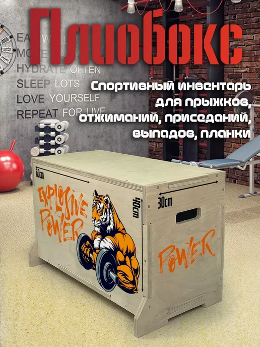 Герои Тигр спорт гантели мотивация железо, вариант
