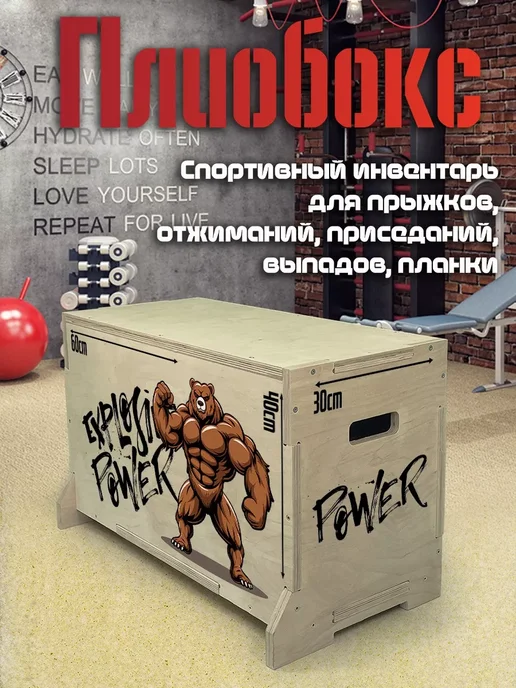 Герои Мускулистый медведь спорт гантели мотивация железо, вариант