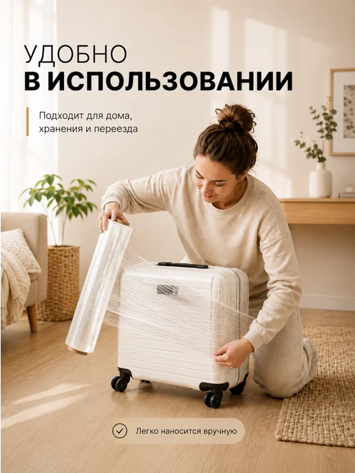 Пеликан Стрейч пленка прозрачная, белый, фото 5