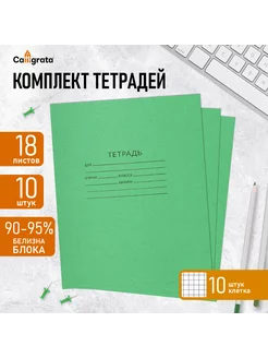 Комплект тетрадей 10 штук, 18 листов в клетку Calligrata 65842980 купить за 148 ₽ в интернет-магазине Wildberries