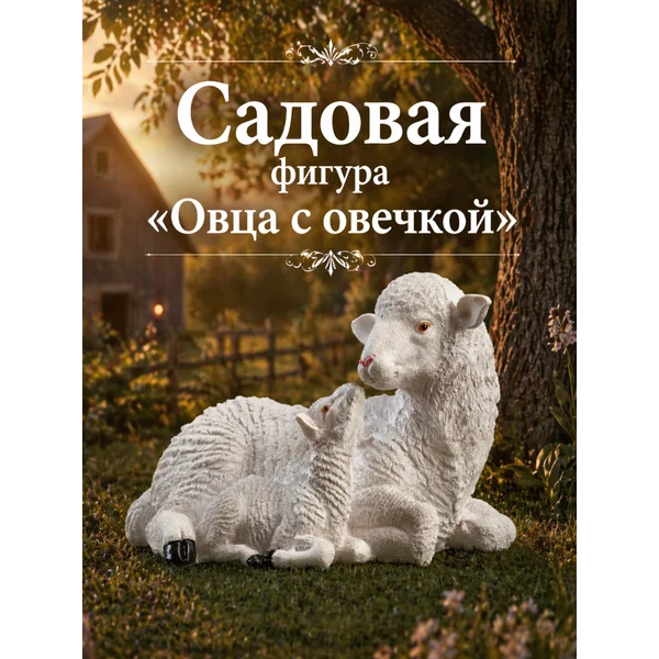 Садовая фигура «Овца с овечкой»