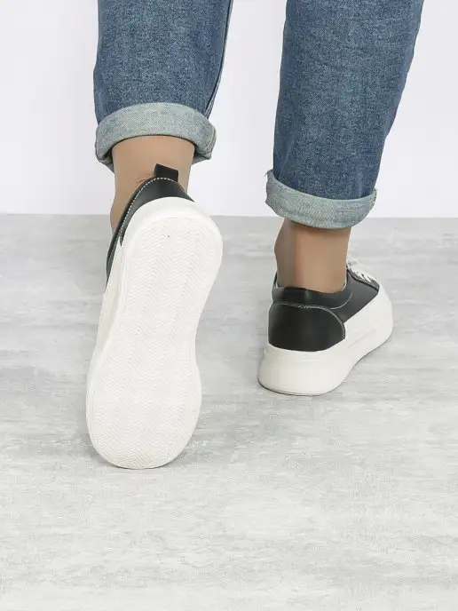 Geronea Shoes Кеды натуральная кожа на подошве, черный, фото 4