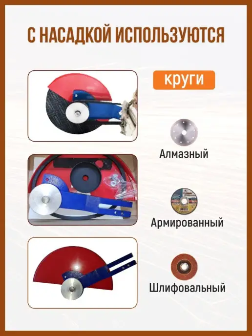 ДП Насадка на бензопилу D 180мм на STIHL 170-250 УШМ, красный, фото 5