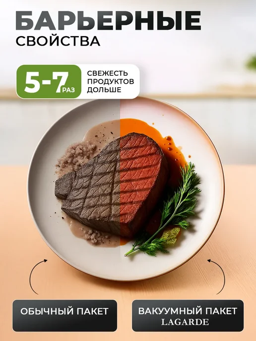 LAGARDE Пакеты для вакууматора рифленые 20х1500 см 1 рулон, 20x500 см, 4 шт, фото 4