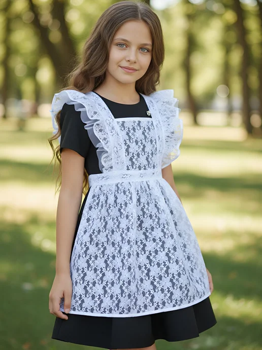 Beatricce Фартук школьный белый, белый
