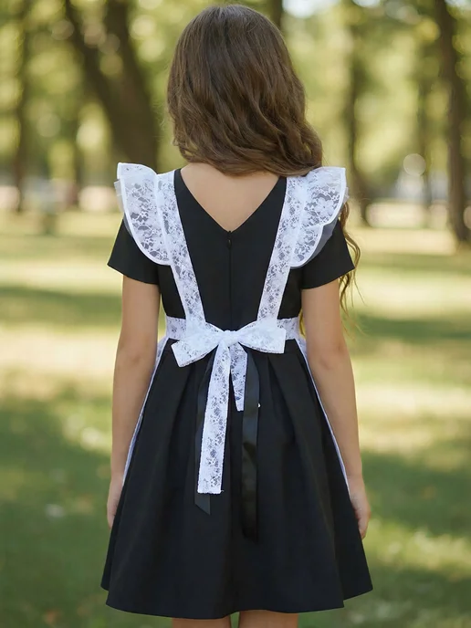 Beatricce Фартук школьный белый, белый, фото 2