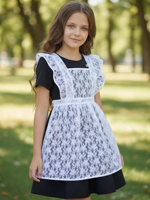 Beatricce Фартук школьный белый, белый