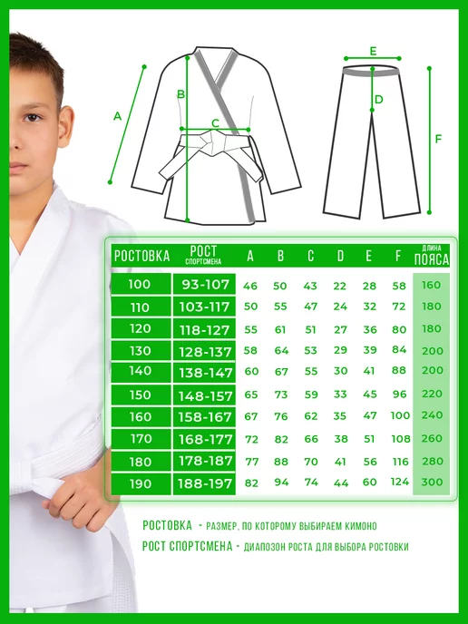Sensei Кимоно для каратэ детское форма чисто белое, белый, фото 4