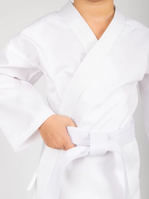 Sensei Кимоно для каратэ детское форма чисто белое, белый, фото 8