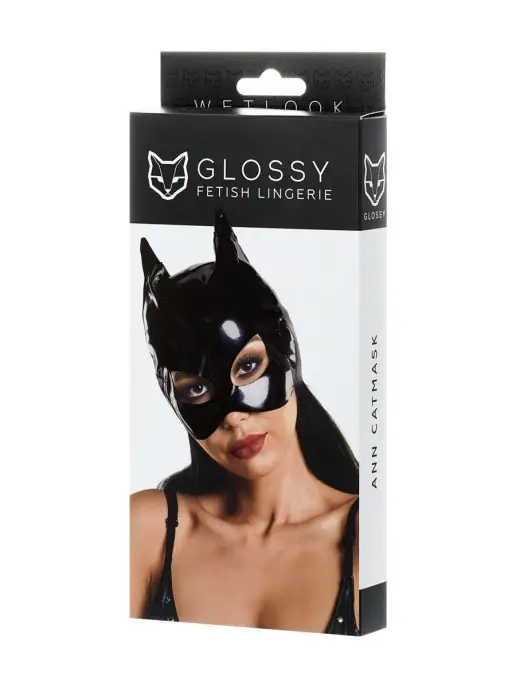 Glossy Маска для эротических игр, черный, фото 3