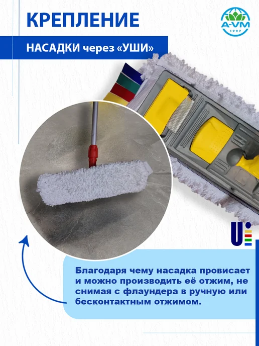 A-VM Насадка для швабры, микрофибра, 40х13 см, 50x15 см, фото 6