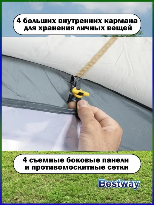 Bestway Шатер-укрытие для бассейна и СПА 60305 (390х390х255см), вариант, фото 3