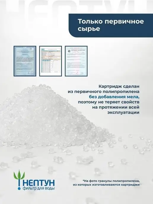 Аквадело Картридж фильтра воды полипропиленовый PP-20SL 1 мкм, вариант, фото 8