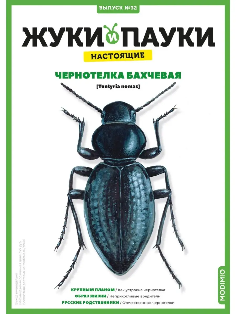 Жуки и пауки, Выпуск №32, Чернотелка бахчевая MODIMIO 66493696 купить за  429 ₽ в интернет-магазине Wildberries