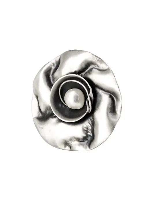 L-Silver Серебряная брошь с жемчугом, серебристый, фото 6