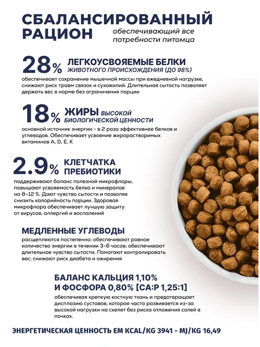 Сухой корм Farmina. для собак, средние, ягненок, 2,5 кг, фото 3