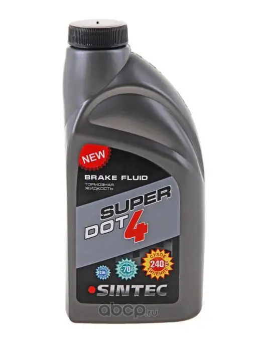 SINTEC SUPER DOT 4 тормозная жидкость 910 гр, 455 мл