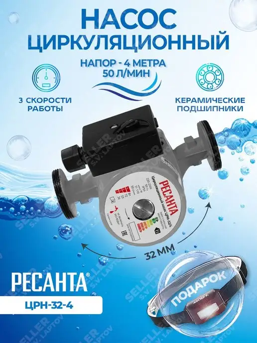 РЕСАНТА Циркуляционный насос для системы отопления ЦРН-32 4, вариант
