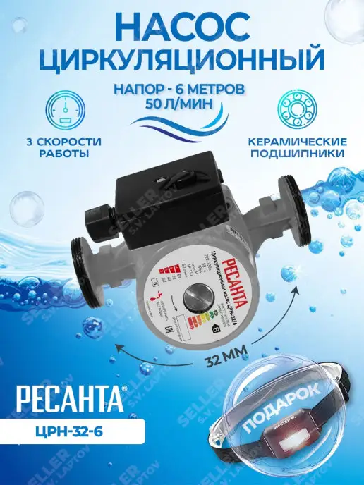 РЕСАНТА Циркуляционный насос для системы отопления ЦРН-32 6, вариант