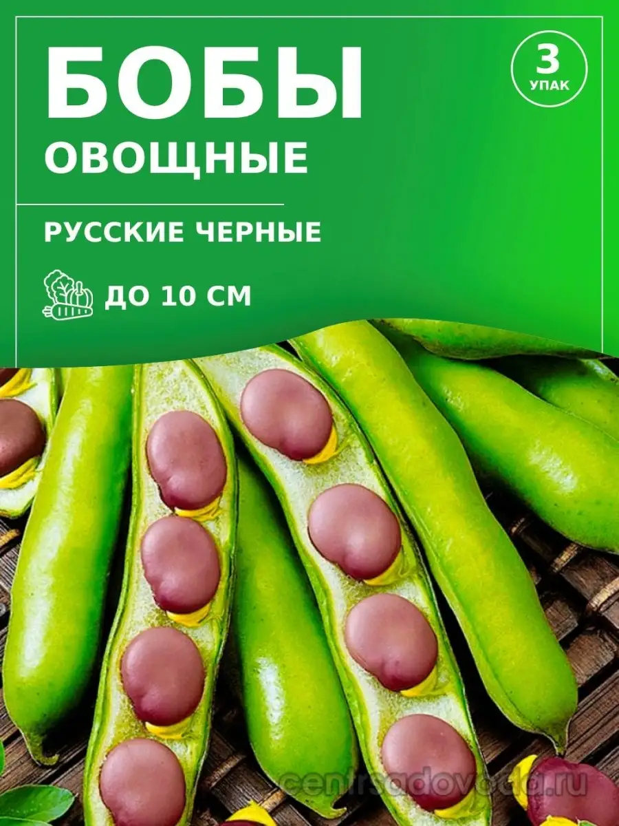 Бобы овощные Русские чёрные 3 уп