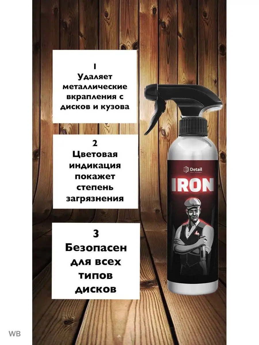 Iron Detail / Очиститель дисков от металлических вкраплений / айрон /айрон  детайл от ржавчины Detail 66659202 купить в интернет-магазине Wildberries