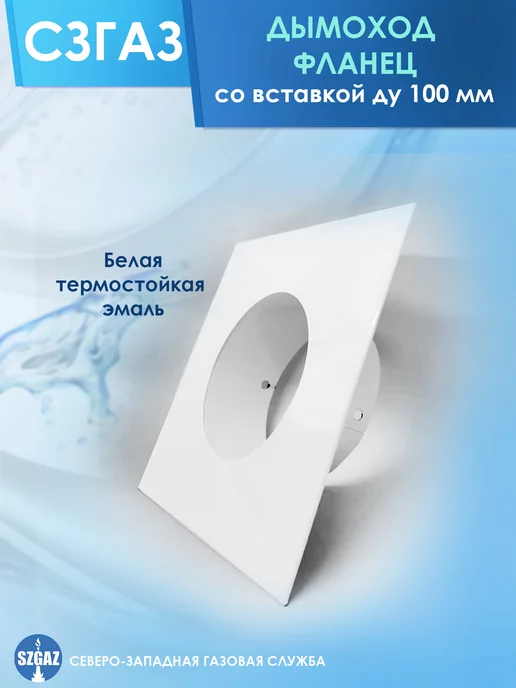 СЗГАЗ Дымоход Фланец со вставкой Ф 100 мм, 100, фото 3