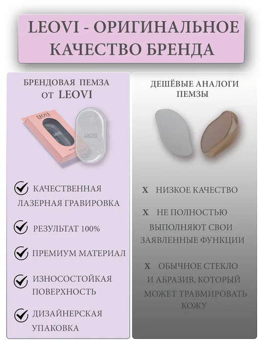 LEOVI Пемза для пяток ног терка с отшелушивающим эффектом, белый, фото 4
