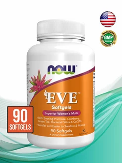 Витамины для женщин Eve, 90 softgels NOW 66780552 купить за 2 018 ₽ в интернет-магазине Wildberries